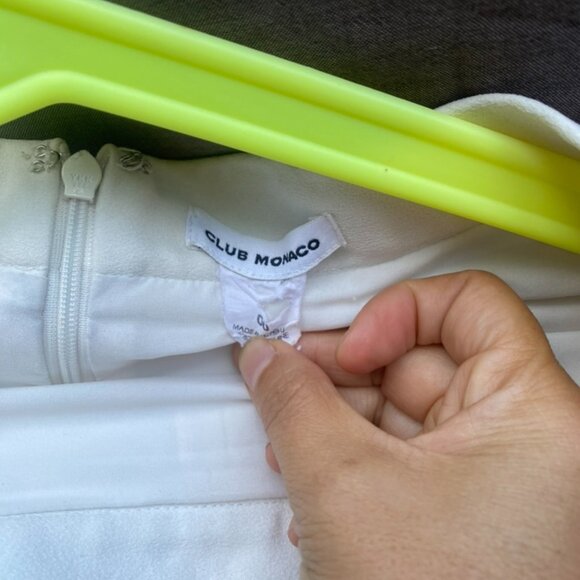 Club Monaco formal White wide A line skirt - Picture 3 of 4